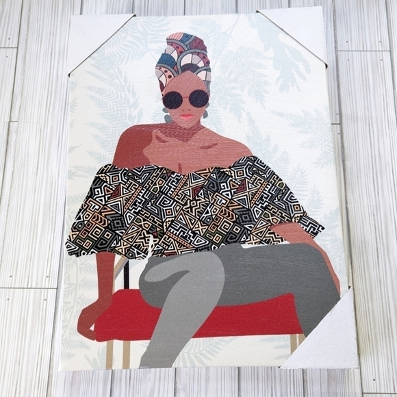 Pattern Panache III By Belle Maison Wrapped Canvas Art Print in Multicolor NWT - Picture 5 of 6